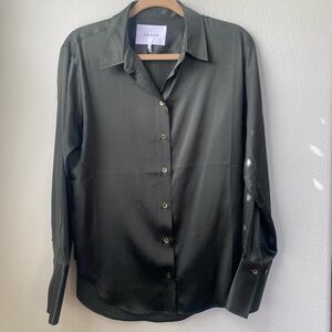 Frame Denim Dark Green Button Down Shirt